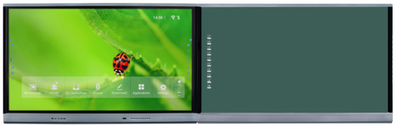 Tabla negra inteligente 75-98 pulgadas Smart TV monitores tabla blanca panel plano con HDMI y USB para el aprendizaje universitario