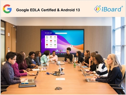 8 Core Google EDLA Certificado Android 13 Monitor de pantalla táctil Interactivo Display de panel plano para educación y conferencia
