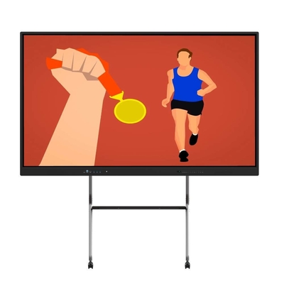 Monitor de pantalla táctil interactivo de 98 pulgadas Smart TV con Android Windows OS Webcam Mic Internet para la enseñanza de salas de reuniones
