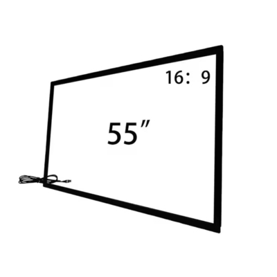 55 65 75 pulgadas de infrarrojo marco táctil con usb vidrio templado para televisor Smart Monitor Quiosco