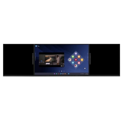 Tabla negra inteligente de 86 98 pulgadas Android OPS Sistema dual 20 puntos táctiles cámara escáner de micrófono WIFI BT incorporado para oficina de educación
