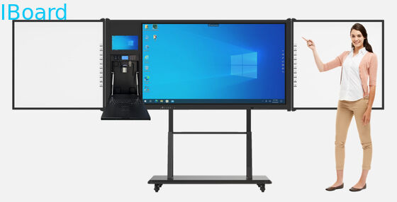 Panel plano interactivo 4K Ultra HD con 20 puntos táctiles y altavoces incorporados para educación