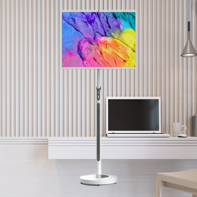 32 pulgadas Sistema Android 8+128G Móvil Smart pantalla táctil En el piso de casa de pie Televisión inteligente portátil cámara incorporada