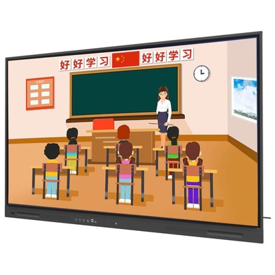 Panel plano interactivo 98 110 pulgadas Gran televisor Smart pantalla táctil Android PC Google Store Wifi Software de enseñanza Herramientas Recursos en la nube para la oficina escolar