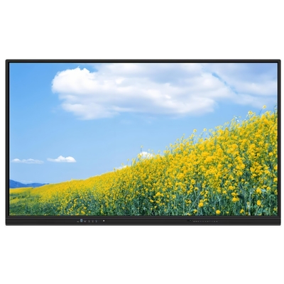 4K Resolución Interactivo Panel plano 350 Brillo Alto Brillo Y 15W * 2 altavoces Android 13 Interactivo Tablero Blanco Para Educación y Reunión Escolar