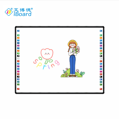 Directamente de fábrica IBoard Cerámica / Plástico liso Superficie Brillante IR Interactivo Whiteiboard Panel táctil inteligente con 22 teclas de acceso rápido de cada lado para la educación escolar Whiteboard interactivo whiteboard