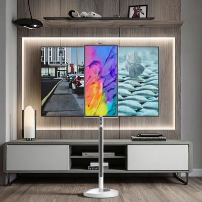 IBoard 27 32 pulgadas Android 13 Panel táctil en la célula Smart TV pantalla táctil LCD monitor rodante soporte móvil giratorio con batería