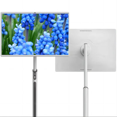 32 pulgadas FHD Android 13 8+128gb Smart TV de 8 núcleos en ruedas control remoto pantalla táctil monitor con batería 13MP cámara portátil TV giratoria