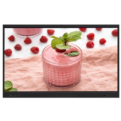 Monitor de pantalla táctil interactiva de 86 pulgadas Android 14 8+128G con altavoz, cámara, micrófono, sensor de luz, software incorporado, Wifi, presentación inalámbrica desde Pad, teléfono, portátil
