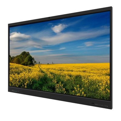 Pantalla táctil interactiva de montaje de pared 75 pulgadas con tipo C USB HDMI VGA RJ45 Interfaz Software de reunión de enseñanza