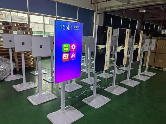 Venta al por mayor con escaneo de pedidos 23.8 pulgadas 27 pulgadas 32 pulgadas Display de señalización digital de pie de piso de publicidad Quiosco de pie de piso Toque capacitivo con sistema Android o Windows
