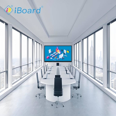 Pantalla plana interactiva de 98 pulgadas 4K UHD con pantalla táctil inteligente y función de proyección AI, pizarra inteligente para sala de reuniones