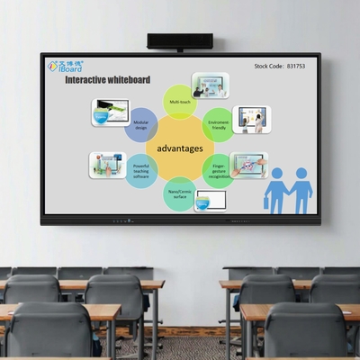 Monitor de pantalla plana interactiva de 65 pulgadas con pantalla táctil y función de IA actualizada para aulas inteligentes