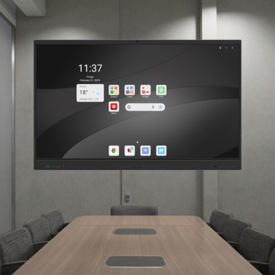 Venta al por mayor de fábrica Vidrio templado de 4 mm con pantalla inalámbrica Compartir pantalla HDMI Pantalla rápida Android 14 8+128G 16+256G Panel de pantalla táctil de pizarra interactiva