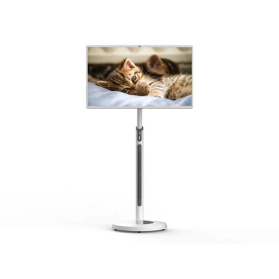Quiosco con pantalla táctil de 32 pulgadas Android 8+128G Cámara de 13MP Altavoz incorporado con batería recargable Monitor rotativo para KTV, bar, sala de exposición, oficina