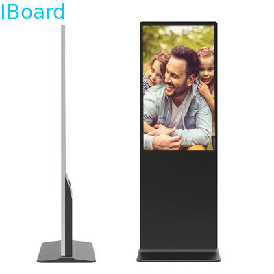 Señalización digital de pie libre con brillo de 500-2500 nits y pantalla LCD de 16,7M colores para publicidad en interiores