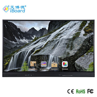 65 pulgadas LED Whiteboard interactivo, color negro infrarrojo de los puntos del tacto de la pantalla plana 10/20 de Android 9 Smart