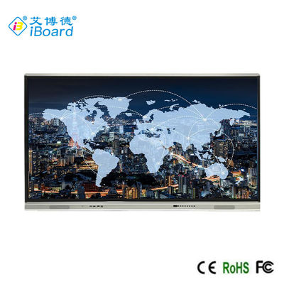 Pantalla táctil interactiva de 75 pulgadas Whiteboard 1651x929m m, Android8.0, negro y de plata